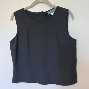 Harve Bernard by Bernard Holtzman Sleeveless Blk Top Sz 10
